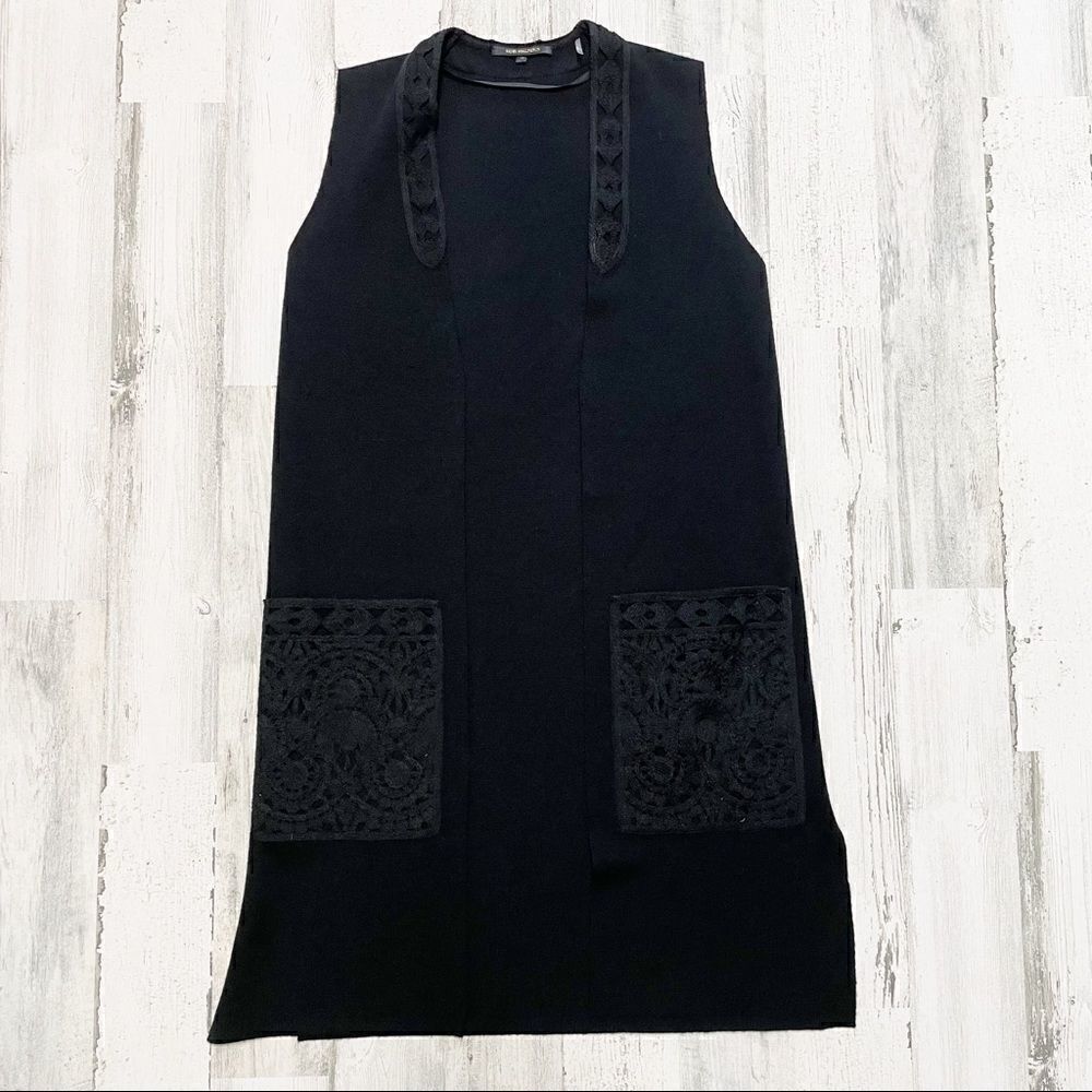 Kobi Halperin Jaycie Lace-Trim Sweater Vest in Black - Picture 3 of 6